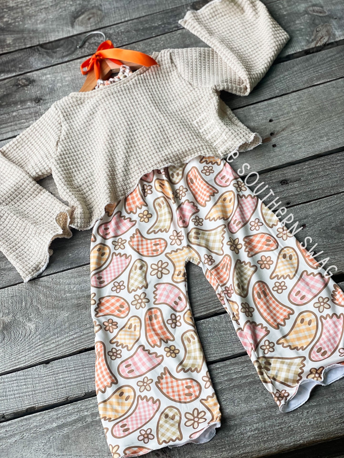 The Honey Cropped Top-Khaki Waffle