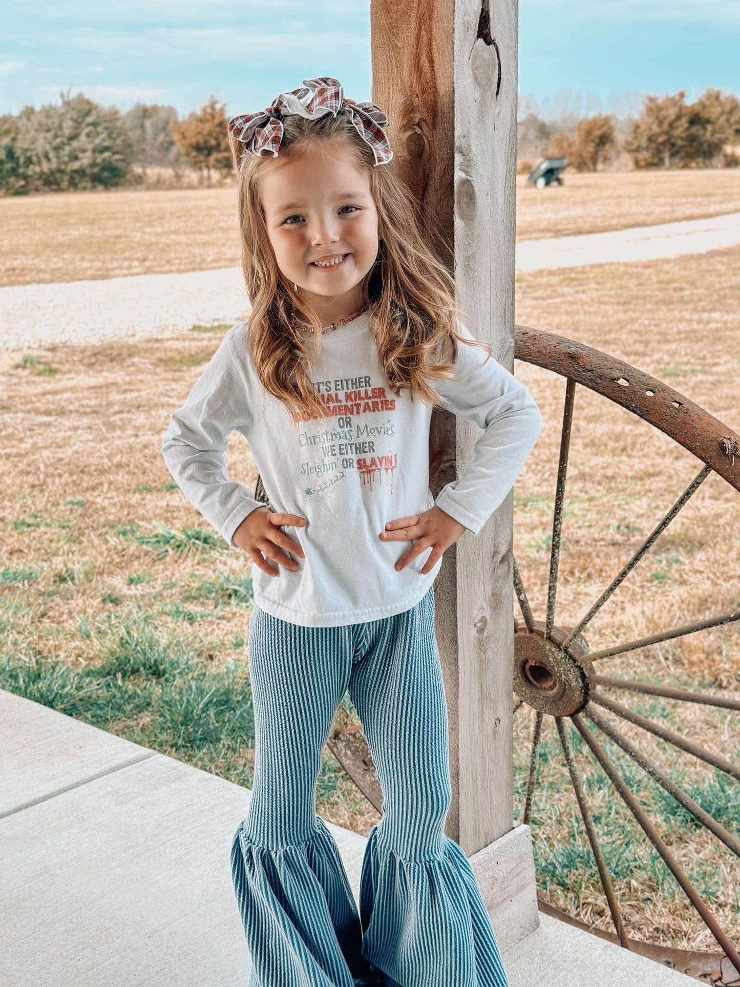 Denim Blue Ribbed Fluff