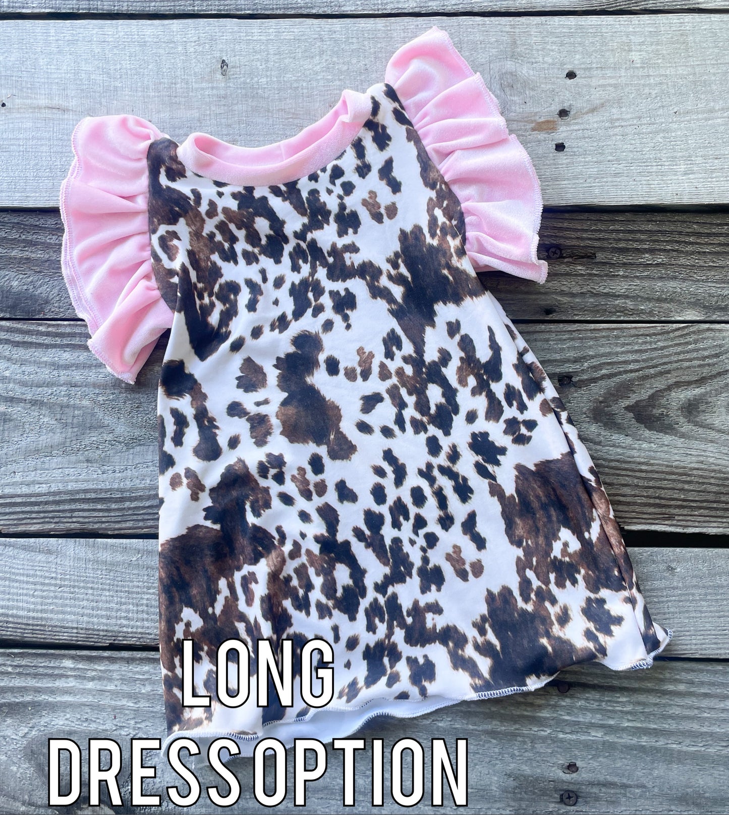 Pink Cowhide Long Dress Options