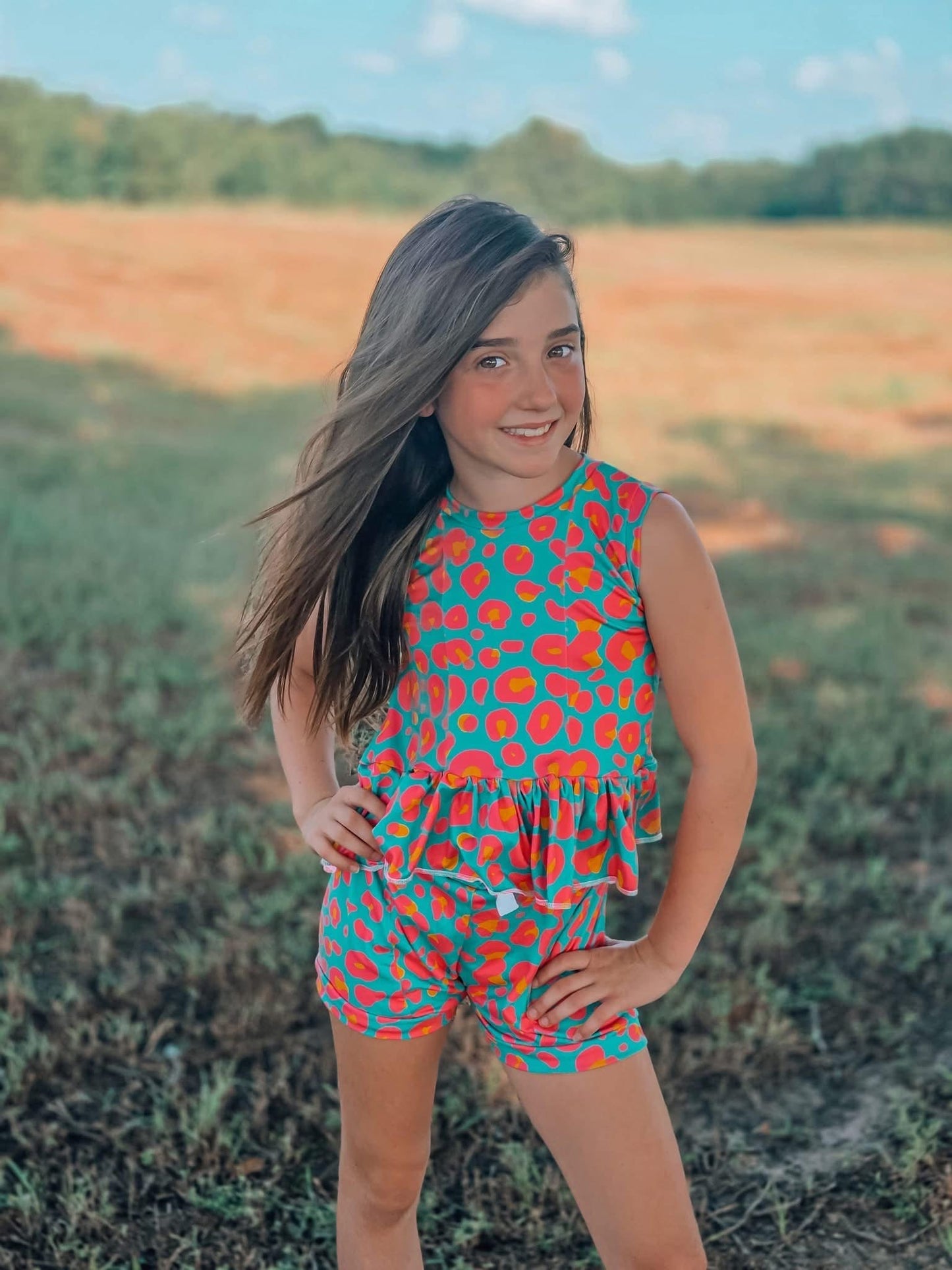 Teal Summer Leopard