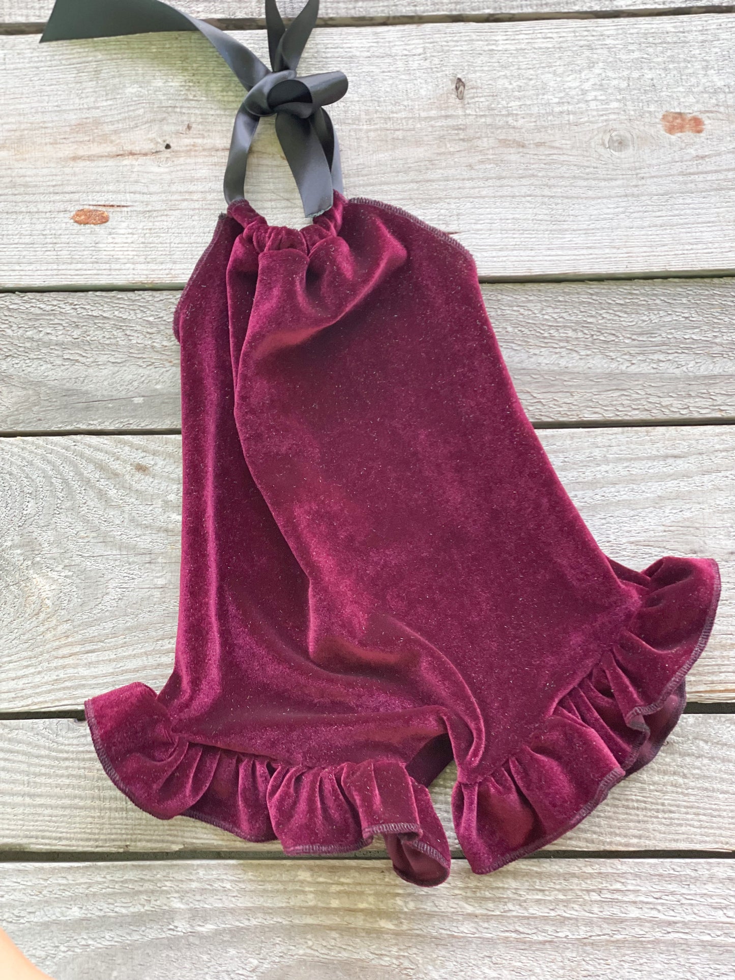 Maroon Velvet Romper