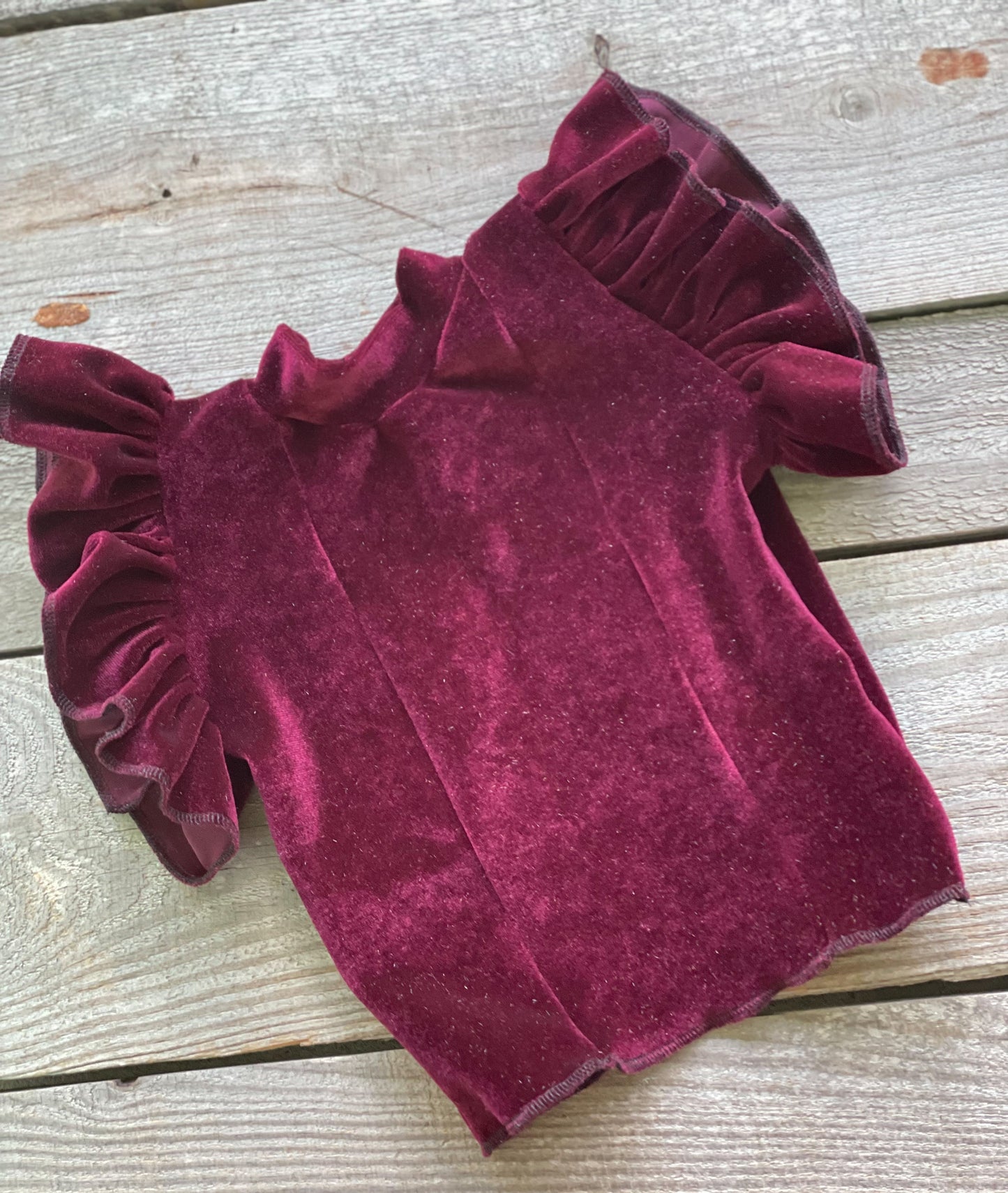 Maroon Velvet Top