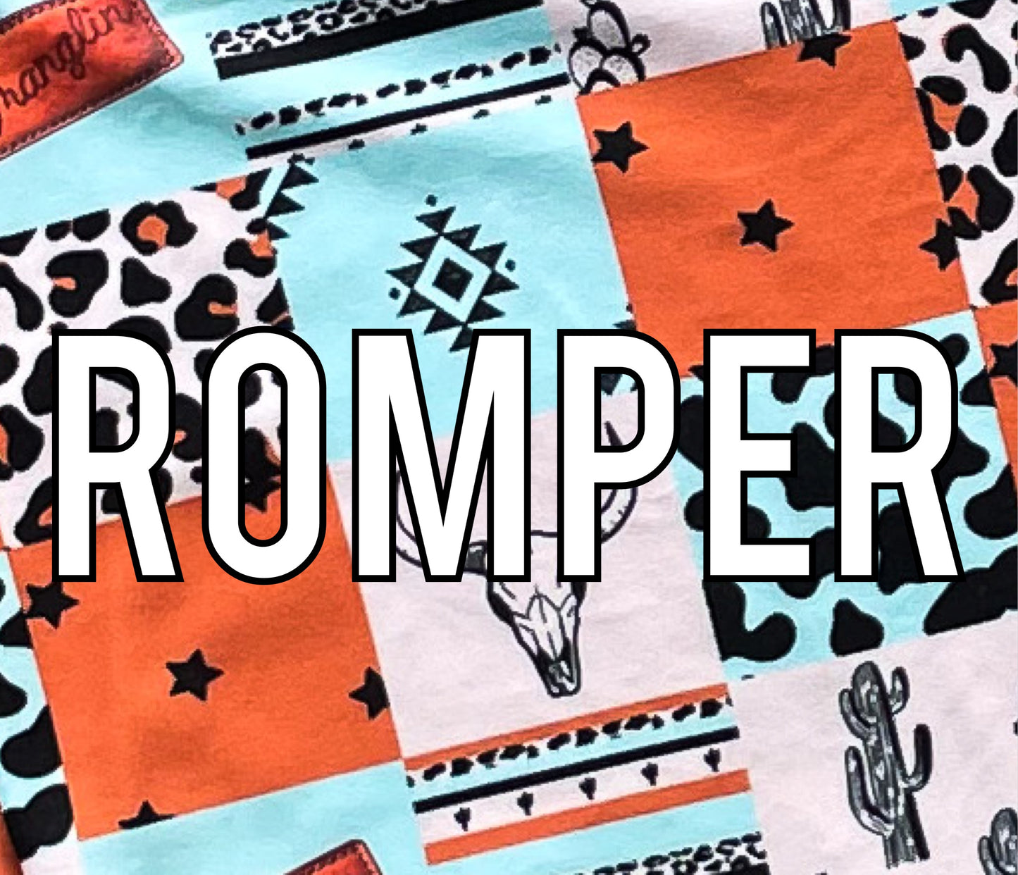 Western Patches Romper
