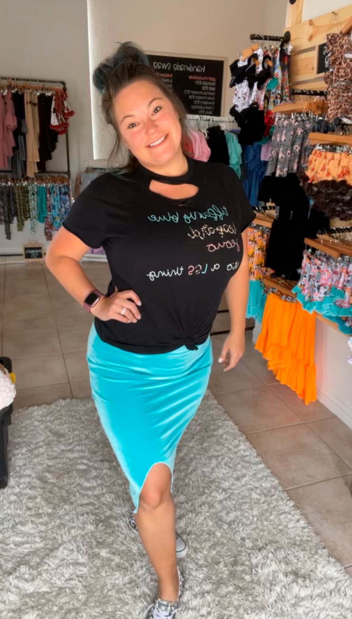 Momma Velvet Pencil Skirt