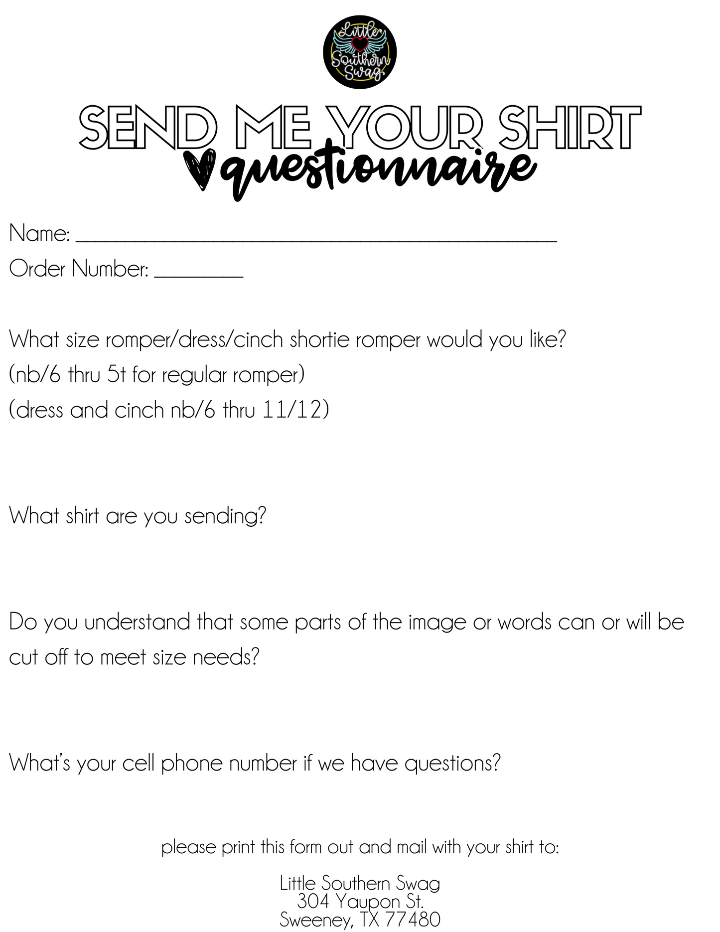 Send me Your T-shirt to make Greatness