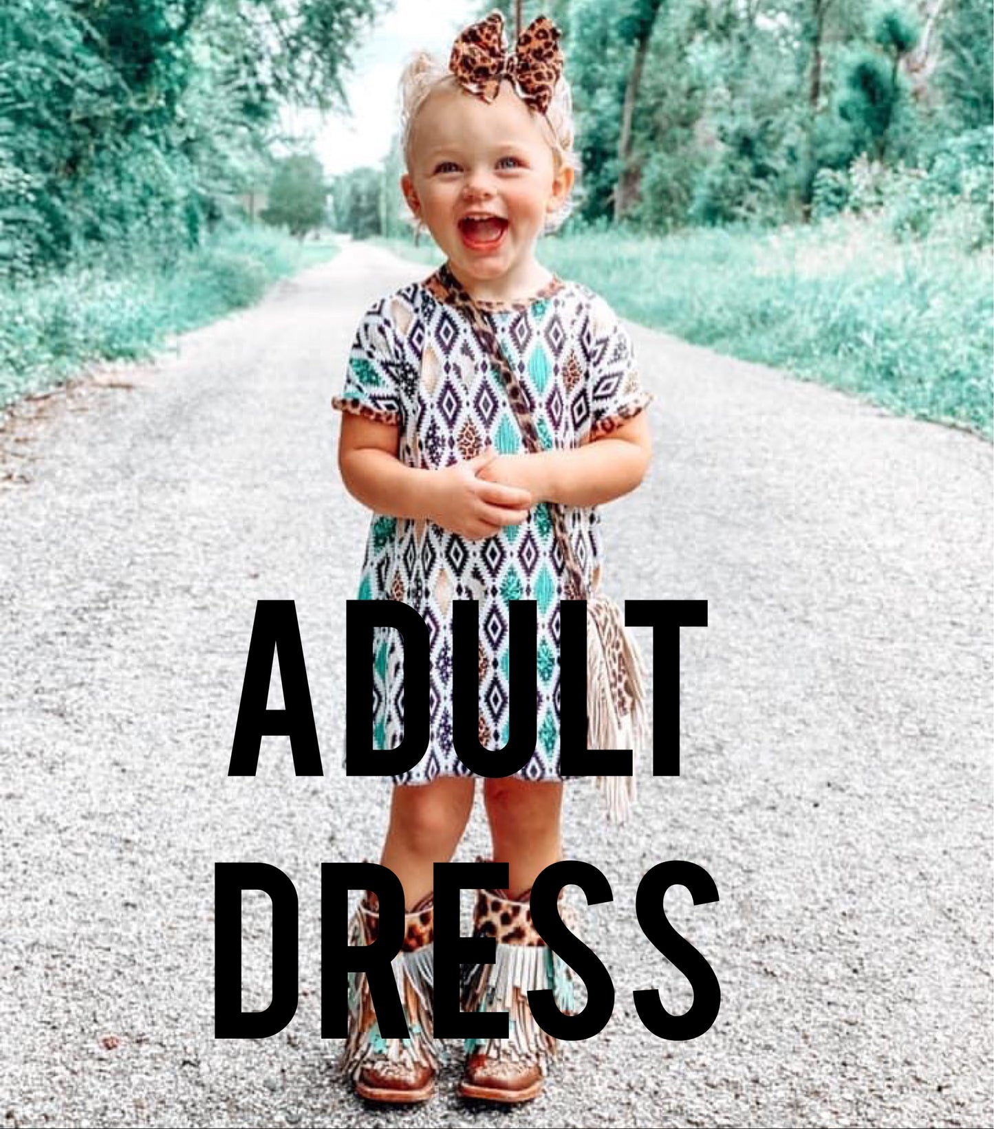 Adult T-shirt Dress-Western Starlight