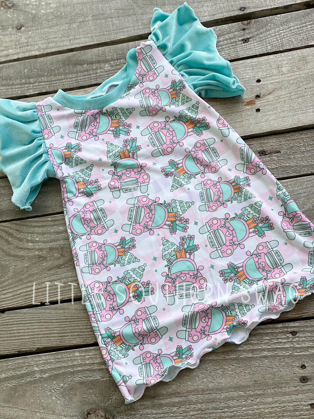 Baby Pink Christmas Bug Dress