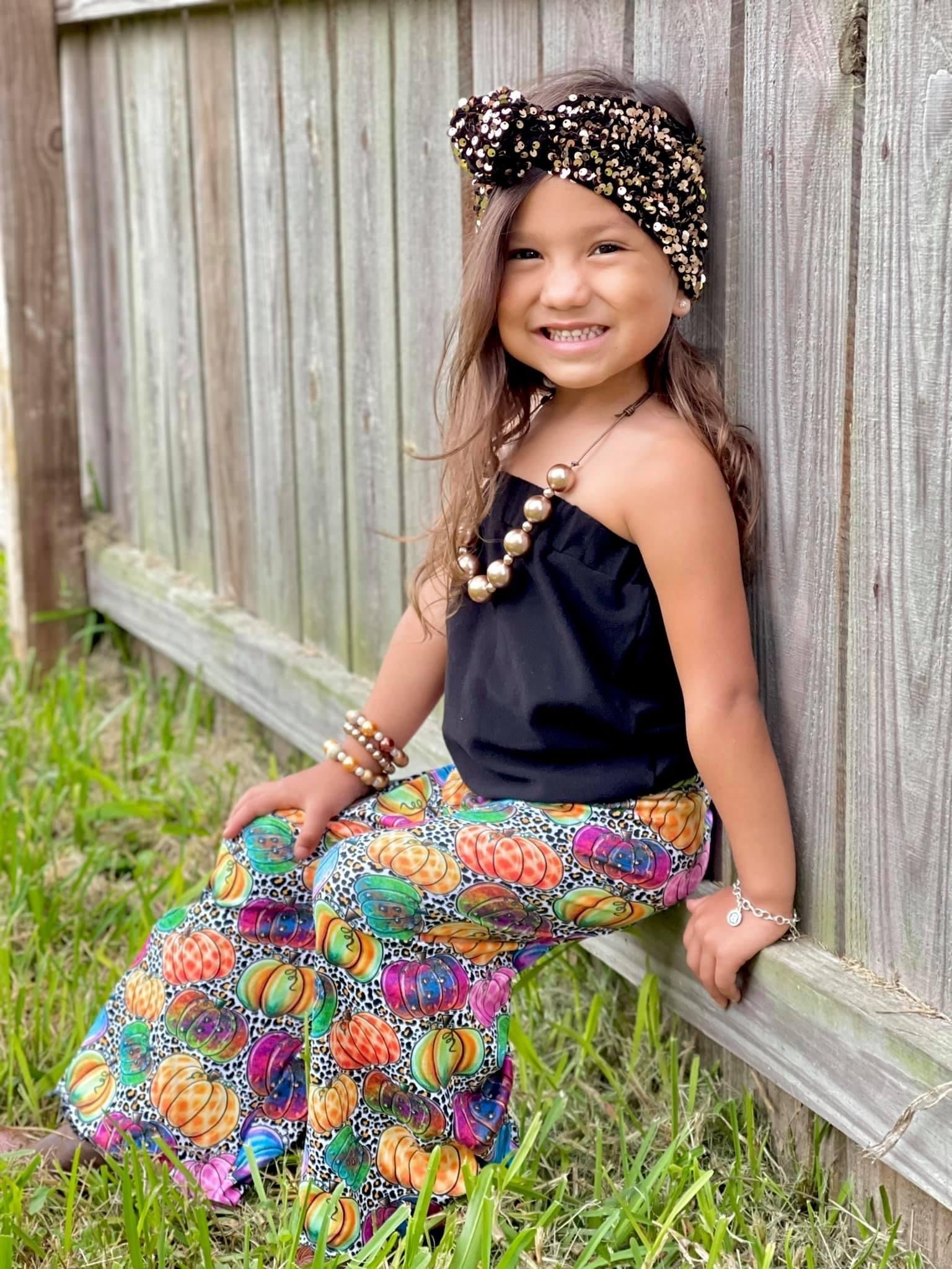 Rainbow Pumpkin Romper