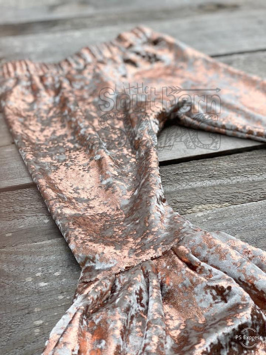 Rose Gold Gunmetal Velvet