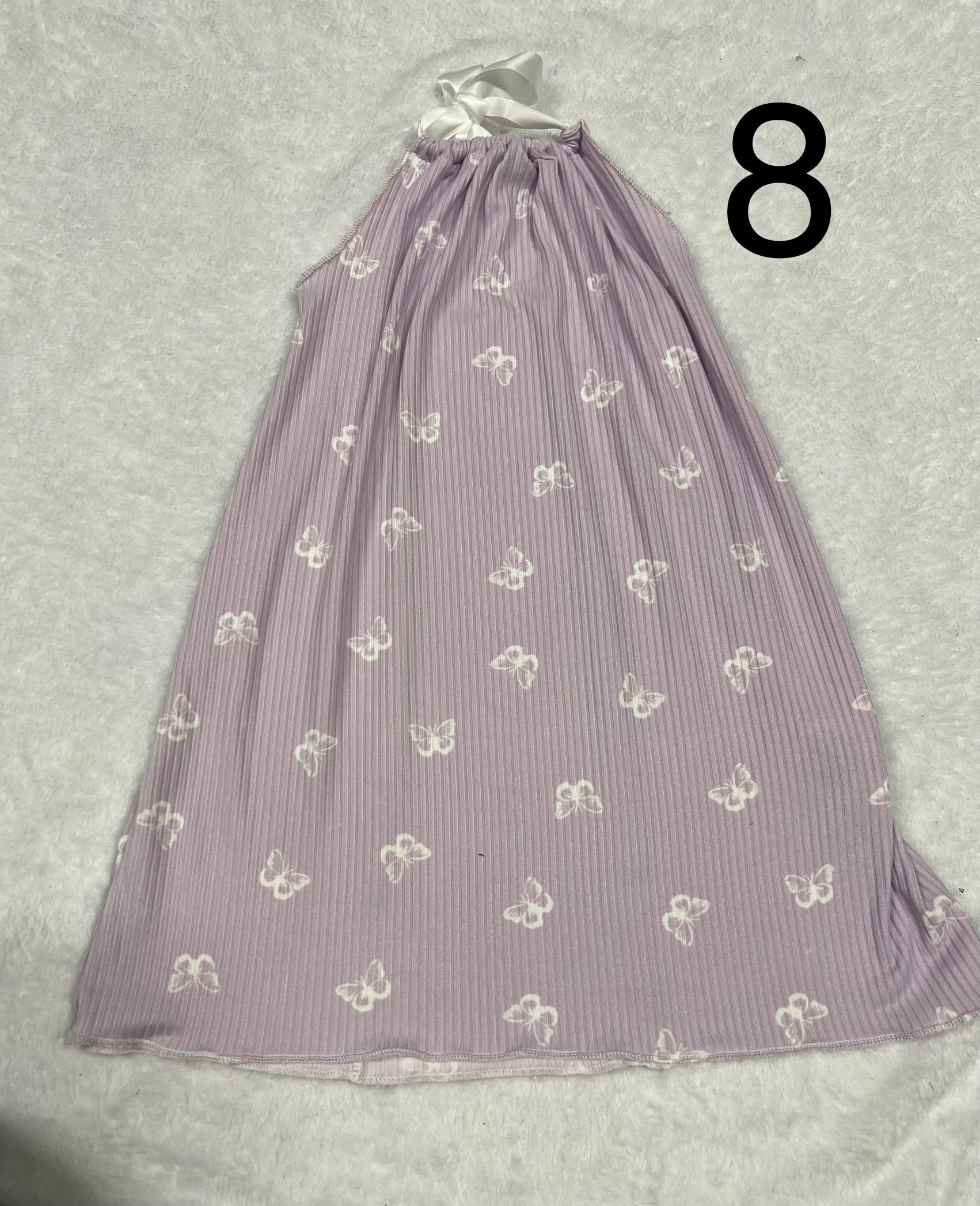 LAVENDER BUTTERFLY PIXIE SWAYBACK DRESS