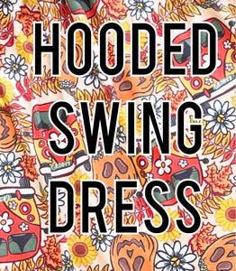 Hooded Swing Dress Hall-o-hippie