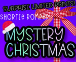 Mystery Extinct Christmas Print Shortie Romper