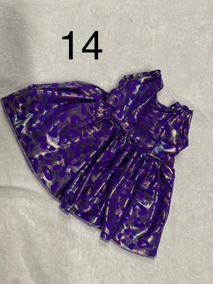 METALLIC PURPLE LEOPARD - CUFFED PEPLUM