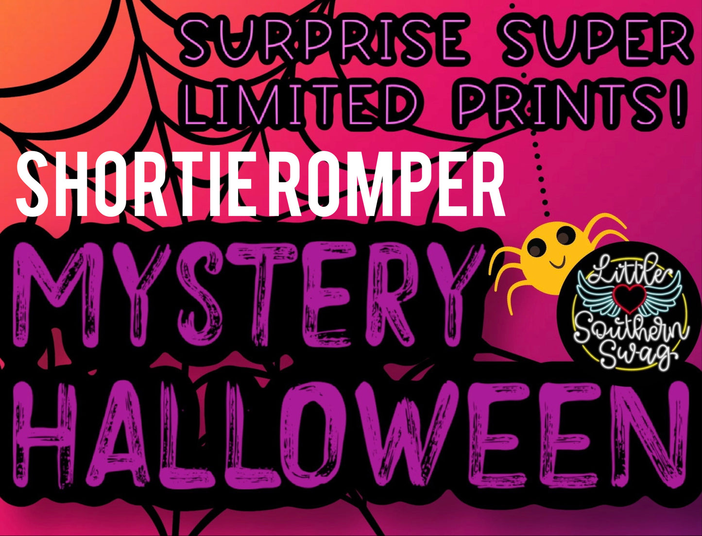 Mystery Extinct Halloween Print Shortie Romper