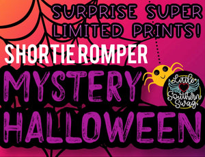 Mystery Extinct Halloween Print Shortie Romper
