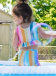 Summer Rainbow Ruffle Swim Bottoms - Little Southern Swag