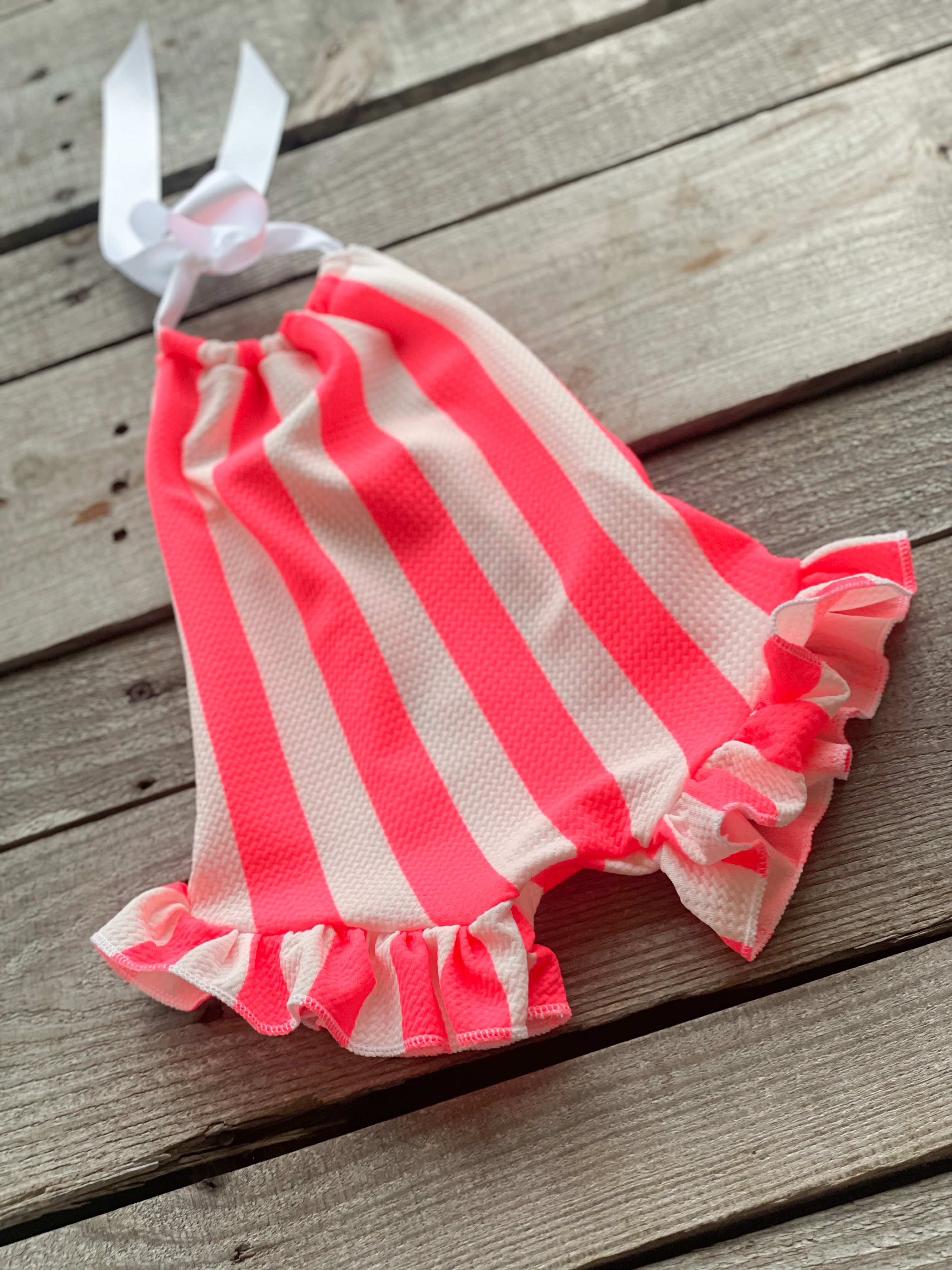 Chunky Pink Stripes Romper