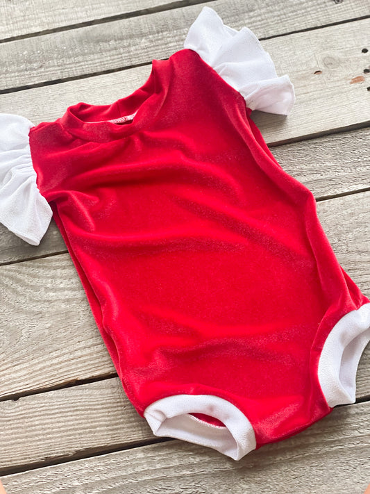 Mrs Claus Velvet Leotard